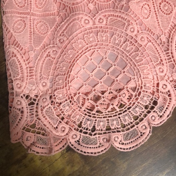 Peach Lace Detail Dress - Picture 4 of 5